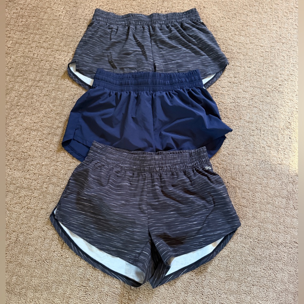 3 Pairs DSG Women's Athletic Shorts in Navy and Charcoal